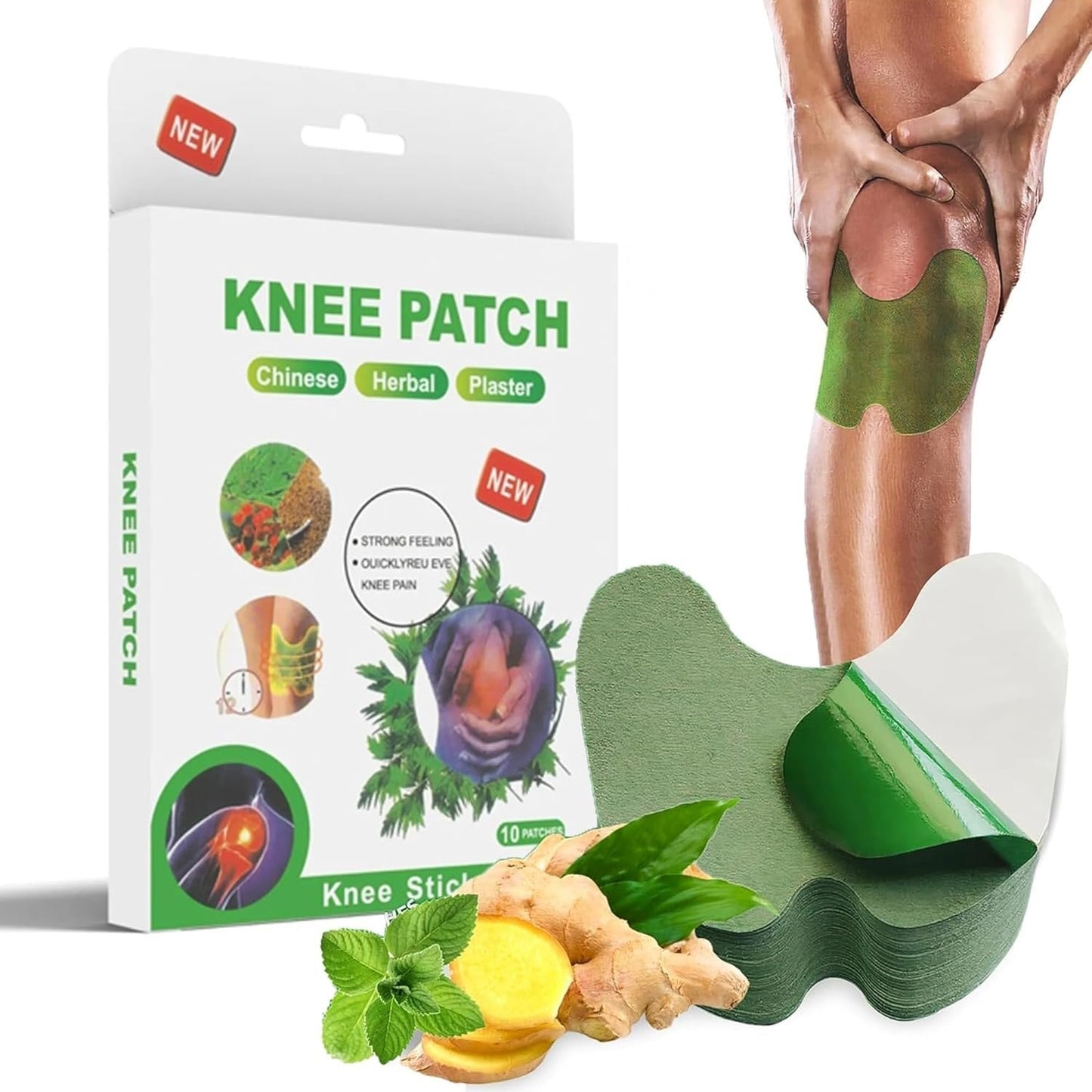 🌿 Herbal Heat Therapy Knee Patches – Instant Pain Relief, Long-Lasting Comfort