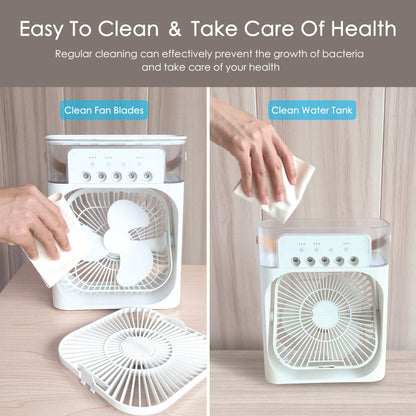 Portable Air Conditioner Fan, Mini Evaporative Air Cooler with 3 Wind Speeds