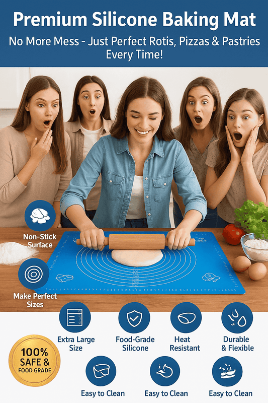 Food-Grade Silicone Baking Mat – Non-Stick, Heat Resistant & Durable