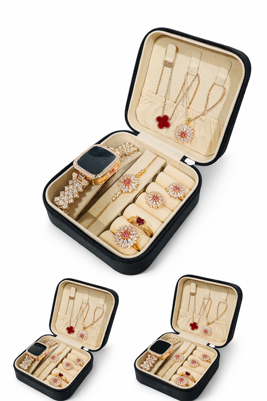 Luxury Jewelry Organizer & Travel Case(Golden)