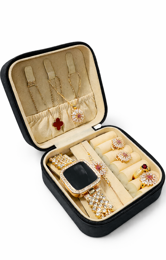 Luxury Jewelry Organizer & Travel Case(Golden)