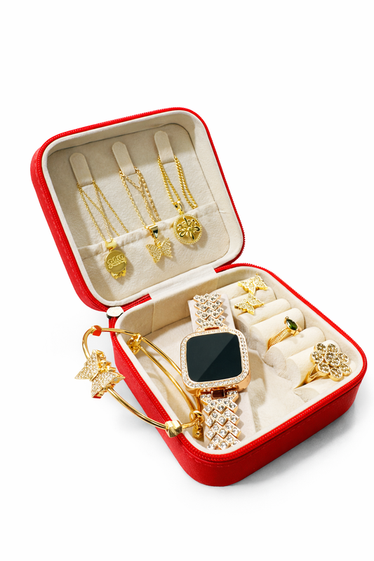Luxury Jewelry Organizer & Travel Case(Golden)