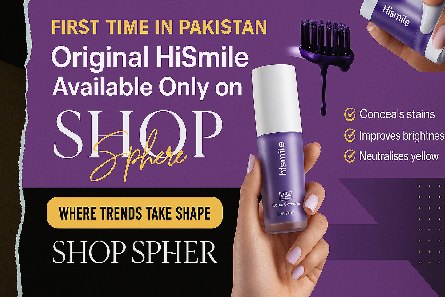 HiSmile V34™ – No More Yellow Stains, Just Bright Smiles