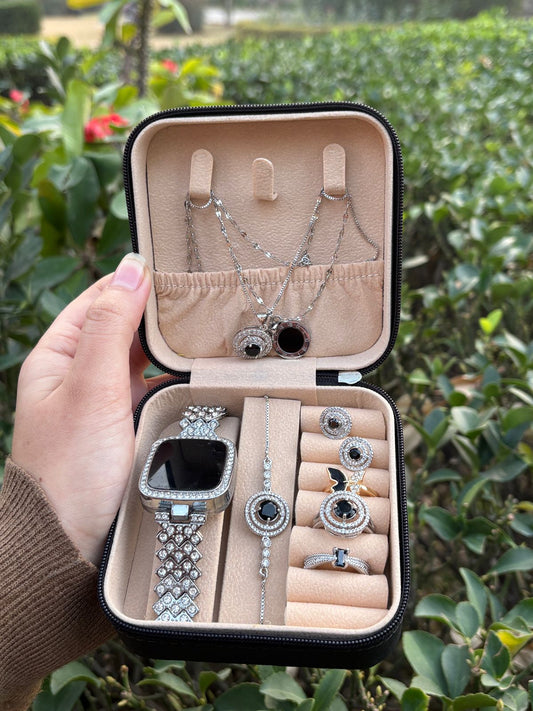 Crystal Necklace & Jewelry Set – Silver Edition(Silver)