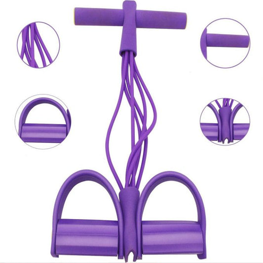 Multifunction Pedal Resistance Band Exerciser – Full Body Workout Toning Band